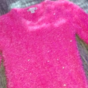 Pink fluffy sweater
